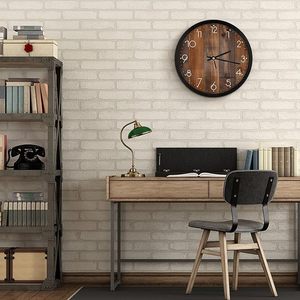 Natural Wooden <b>Wall</b> <b>Clock</b> Budget Friendly Stylish Home Decor <b>Clock</b> for Living Room <b>Bedroom</b> and Office Use - Product Image 5