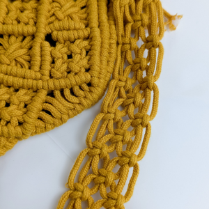 กระเป๋าครึ่งวงกลมถักโครเชต์ทำมือ JNC Macrame พร้อมซิปปิด กระเป๋าโท้ทน้ำหนักเบาสำหรับทุกเพศ เหมาะสำหรับการเดินทางและการช้อปปิ้ง - Product Image 5