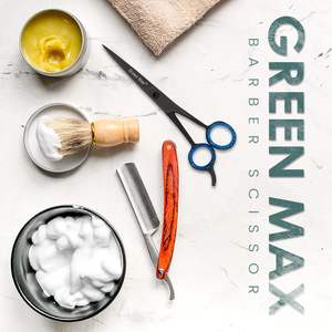 กรรไกรตัดผมกรีนแม็กซ์รุ่นใหม่ล่าสุด กรรไกรตัดผมสำหรับช่างตัดผม ใบมีดคมกริบ ขอบคมเหมือนมีดโกน ผลิตจากสแตนเลส เหมาะสำหรับร้านเสริมสวย - Product Image 6