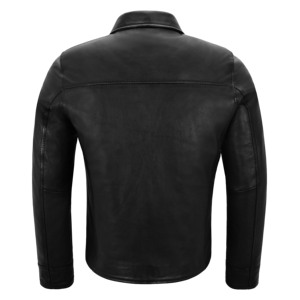 Chaqueta de Cuero Personalizada 100% Genuina de Cuero Napa Negro, Inspirada en la Película LOOPER, Chaqueta de Cuero Suave Estilo Rockstar Retro para Hombre - Product Image 3