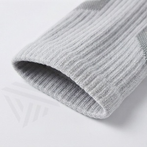 Gray Crew <b>Socks</b> Breathable Polyester Spandex <b>Running</b> Athletic <b>Socks</b> for Adults Summer Regular Style Solid Color Knitted - Product Image 4