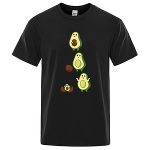 T-shirt Homme Nouvelle Qualité Dessin Animé Mignon Avocat Amusant Vêtements Homme Hip Hop T-shirts Amples Respirants Hauts de Rue Motif Coton - Product Image 1
