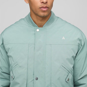 Chaqueta Bomber Estilosa para Hombre con Diseño de Béisbol Bordado, Cuello Alto, Chaquetas de Primavera de Alta Calidad para Hombre - Product Image 3