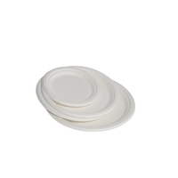 Assiettes jetables en bagasse de 9 pouces, compostables, de qualité alimentaire, écologiques, pour la restauration et les banquets (vente en gros)