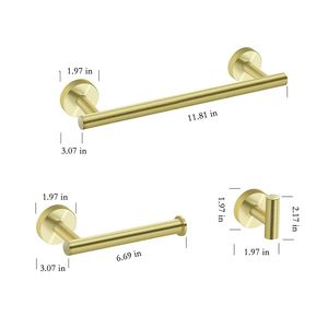 Set di accessori per il bagno in 3 pezzi, porta carta igienica di alta qualità - Product Image 4