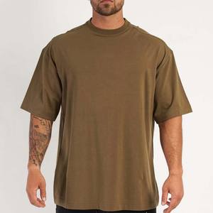 เสื้อยืดโอเวอร์ไซส์สำหรับผู้ชาย ผ้าฝ้ายออร์แกนิค เสื้อยืดแขนสั้นคุณภาพสูง เสื้อยืดผู้ชายสำหรับฤดูร้อน เสื้อยืดลำลองผ้าเจอร์ซีย์ - Product Image 5