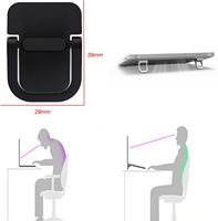 2 supports de clavier portables, mini-supports auto-adhésifs invisibles pour ordinateur portable, support de clavier pour bureau