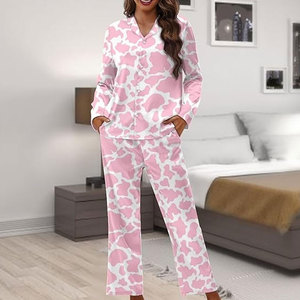 Conjuntos de pijamas de diseño moderno y color personalizado para damas, venta al por mayor, precio económico, pijamas para mujer. - Product Image 4