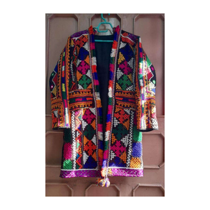 Unique Piece Hand Embroidered Mirror Work Design Cotton Fabric Banjara Jackets - Product Image 2