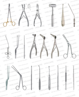 Kit d'instruments chirurgicaux Caldwell-Luc pour la chirurgie des sinus paranasaux, comprenant Punch Hajek-Kofler, Punch Kerrison pour l'antre, Curettes et Pinces nasales manuelles
