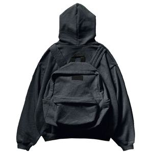 Sac à dos personnalisé Pull à capuche zippé Logo personnalisé 400 GSM Fabricant de sweats à capuche design streetwear lourd - Product Image 1