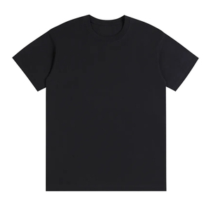 High Quality Wide Boxy <b>Blank</b> t Shirt Heavy <b>Weight</b> Cotton Tshirt Oversized Black White T-shirt for Men - Product Image 1