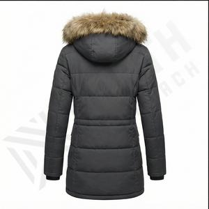 2025 Canada hiver ample longue extérieur Bomber veste unisexe grande taille imperméable coupe-vent Nylon Polyester/laine remplissage avant - Product Image 3
