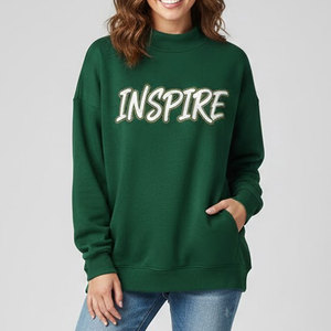 Fully Customizable Women Casual Oversized Long Sleeve Knitted Mock Neck Sweatshirt Winter Relaxed Fit Top Soft Daily Comfort - Product Image 1