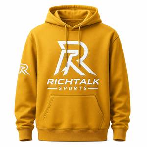 Hoodies brodés effet vieilli, 100% coton, pour homme, hiver, service OEM, écologiques, séchage rapide, avec poche, vente en gros, les plus vendus - Product Image 1