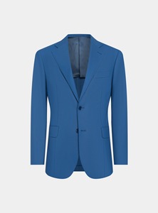 Blazer gris pour homme en mélange de laine, simple boutonnage, col à revers, coupe droite, infroissable, style britannique - Product Image 5