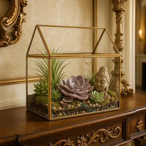 Caja de Vidrio de Diseño para Anillos de Boda, Caja de Vidrio con Forma de Casa, Organizador de Joyas, Decoración de Mesa a un Precio Razonable - Product Image 5