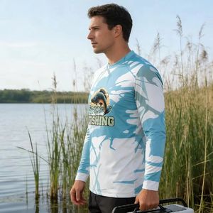 Camisa de Pesca Cómoda de Manga Larga para Hombre, Ligera, Transpirable, de Secado Rápido, con Protección UV, para Pesca al Aire Libre - Product Image 6