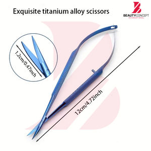 Tijeras de Precisión Micro de 11.5 cm, Nuevas y Modernas, Punta Fina, Acero Inoxidable de Primera Calidad, Tijeras de Belleza Manuales Cómodas con Resorte - Product Image 2