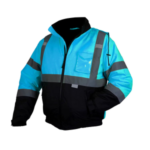 Veste de sécurité haute visibilité, vêtements de travail imperméables et coupe-vent, fournisseur de vestes de chantier, vente en gros, veste réfléchissante professionnelle - Product Image 6