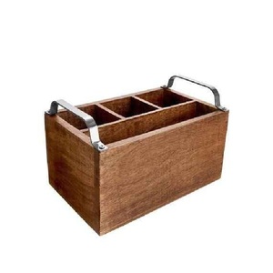 Nouveau support à couverts en bois artisanal de style américain, durable, pour mariage, salle à manger, cuisine, avec plusieurs compartiments de rangement - Product Image 2