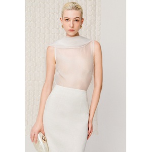 Hot Selling <b>Women's</b> Blouses Slim Fit ODM SORENZA LAYERED <b>CAPE</b> Blouses Elegant High Neck Blouses Elegant <b>Women</b> From Vietnam - Product Image 2