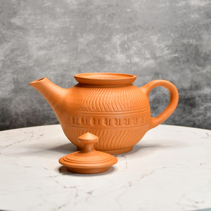 Théière artisanale en terre cuite, bouilloire traditionnelle en argile, théière rustique en terre cuite pour la préparation du thé, le service en cuisine et la maison - Product Image 2