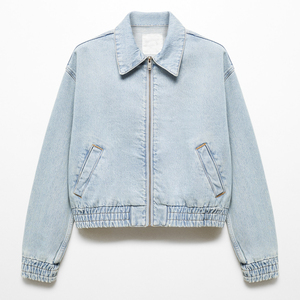 <b>Women</b> Distressed Denim Jacket Breathable Fashion Ripped Style Casual Cotton Blend Winter High Quality <b>Outerwear</b> OEM ODM Factory - Product Image 1