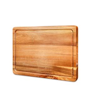 Tabla de Cortar de Madera Rectangular con Asa, Grano de Madera Natural, para Uso en la Cocina, 1.5 cm de Grosor - Product Image 1