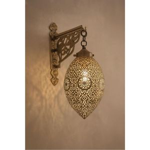 Farol de metal marroquí de lujo dorado, portavelas colgante, faroles de vela geométricos huecos vintage para bodas, Ramadán, hogar - Product Image 3