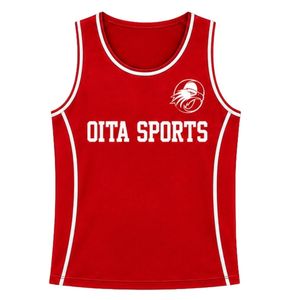 Ensemble uniforme de boxe rouge pour hommes, maillot sans manches et short, vêtements de sport d'entraînement, vêtements de performance pour les matchs - Product Image 4
