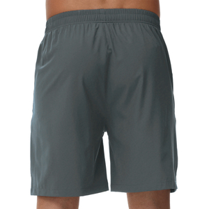 Custom Logo Men's Athletic Gym Shorts Mid Waist <b>Elastic</b> Breathable Windproof Eco-Friendly Canvas Fabric Solid Pattern - Product Image 5