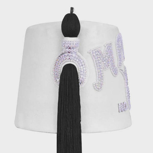 Sombrero Fez Imperial Blanco Personalizado con Pedrería Bordada a Mano, 100% Lana, Gorra Shriner Casual para Exteriores, Precio Económico, OEM Personalizado - Product Image 4