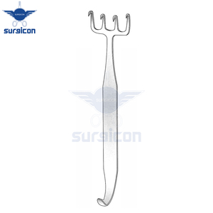เครื่องมือผ่าตัดแบบยืดหดได้ Freeman Rake Retractor 4 ง่ามคม ขนาดกว้าง 1.5 นิ้ว ยาว 10 ซม. 4 นิ้ว ทำจากสแตนเลสสตีล ใช้ซ้ำได้ - Product Image 3