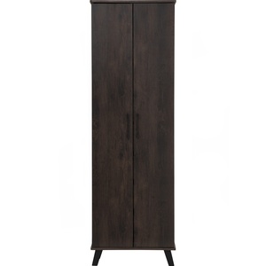 Minimalist Compact Wooden Cabinet Double Door <b>Tall</b> Level <b>Storage</b> for Apartment Rental Property and Hallway Walkway Stand - Product Image 3