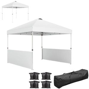 Tenda a baldacchino bianca pop-up, parasole, carport, gazebo - Product Image 5