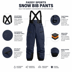Pantalones de Nieve Impermeables Personalizados, Pantalones de Esquí para Invierno, Overoles Resistentes al Viento para Snowboard, Venta al Por Mayor - Product Image 5