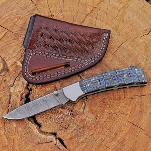 High Quality Damascus Steel Back <b>Lock</b> New Design Hunting Folding Knife Elk Horn Wood Handle Clip Point OEM ODM Private Knives - Product Image 1