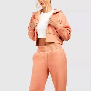 Windproof <b>Women</b> Tracksuit <b>Sweatpants</b> and Jacket Set Cropped Loose Casual Running Yoga Fitness <b>Women's</b> Sports Set - Product Image 3