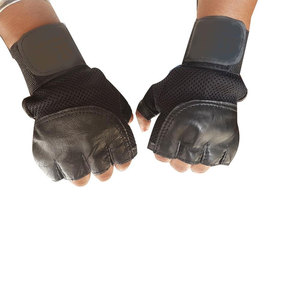 Custom Logo Design Weightlifting Gloves Half Finger Anti Slip Breathable Lightweight Sports Gym Training Exercise Polyester - Product Image 1