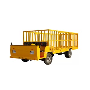 Carga de 4 <span class=keywords><strong>ruedas</strong></span> Herramienta plana Manejo de transporte Carro de carga resistente Carro eléctrico <span class=keywords><strong>con</strong></span> volante - Product Image 2