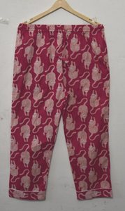 Conjunto de Pijama de Algodón Estampado a Mano para Mujer, Dos Piezas, Transpirable, de Secado Rápido, Camisa Larga con Botones y Pantalones de Pijama - Product Image 4