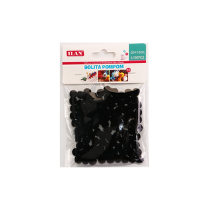 Palline di Natale Ilan 1.0 Cm Nere 100 Pezzi per Decorazioni Artigianali - Product Image 1