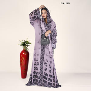 Elegant Chiffon Abaya Style <b>Shrug</b> <b>for</b> Modest Wear, Flowing Silhouette, Printed Design, Lightweight Fabric, Graceful Evening Look - Product Image 1