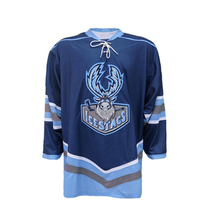 Jersey de Hockey sobre Hielo Personalizado para Equipo Verde, 100% Poliéster de Secado Rápido, Cuello en V, Hecho a Medida, Jerseys de Hockey Internacionales - Product Image 1