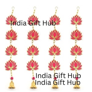 Traditional Style Lotus Doorway Flower Wall Hanging for <b>Home</b> Decor Diwali and Festive <b>Temple</b> Wall Decoration - Product Image 1