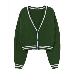 <b>Men's</b> <b>Long</b> Sleeves Classical Fashion Anti-Wrinkle <b>Cardigan</b> Custom Chenille Embroidered Button Front Loose Winter Sorority V-Neck - Product Image 6