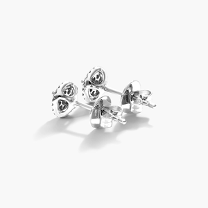 Boucles d'oreilles clous en argent 925 et moissanite, forme ronde brillante, bijoux fins élégants, cadeau idéal pour anniversaire et mariage - Product Image 6