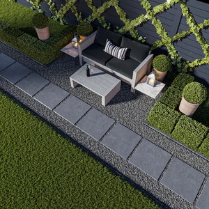 Carreaux d'extérieur gris foncé émaillés mats antidérapants de haute qualité, antibactériens et résistants aux acides, aspect pierre 300*600 - Product Image 2