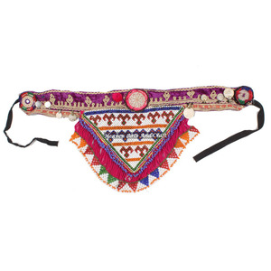 Vintage Belt Belly Dance Bead Afghani Traditional Waist Belt Kuchi Tribal BB100A <b>Old</b> Banjara Real Vintage Handmade Beaded Belts - Product Image 1